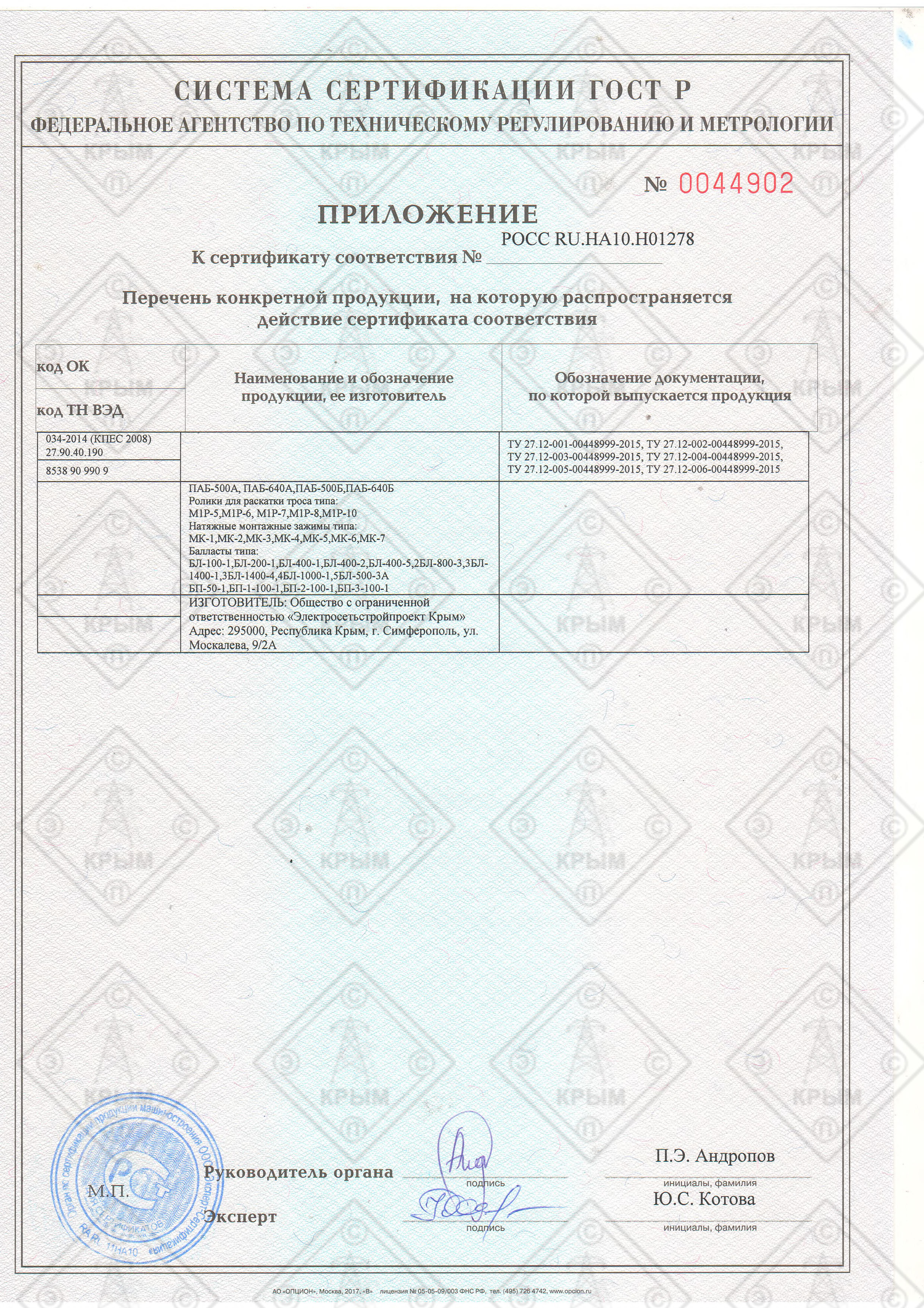 Корневой и промежуточный сертификат